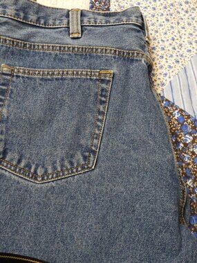 Blue Mountains Men's Jeans 42 X 30 Relaxed Fit Dark Blue Denim 5 Pockets